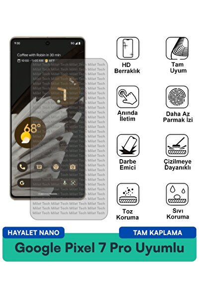 Milat Tech فيلم حماية الشاشة جوجل بيكسل 7 برو هايلايت نانو مقاوم للخدوش والصدمات