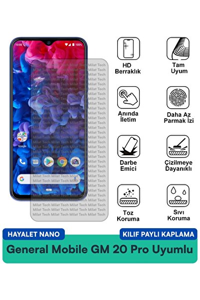 Milat Tech غطاء حماية نانو متوافق مع هاتف جنرال موبايل GM 20 Pro، فيلم حماية ...