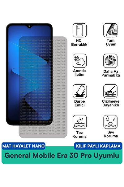 Milat Tech حافظة نانو متوافقة مع هاتف جنرال موبايل إيرا 30 برو مات هايلايت، ف...