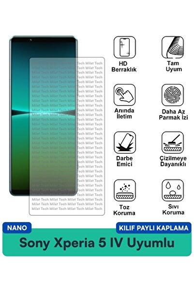 Milat Tech غطاء حماية نانو لهاتف سوني إكسبيريا 5 III متوافق مع طبقة حماية الش...