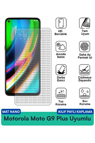 Milat Tech غطاء حماية نانو متوافق مع هاتف موتورولا موتو جي 9 بلس، فيلم حماية ...