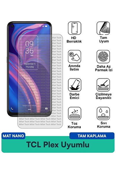Milat Tech طبقة حماية للشاشة من TCL Plex Mat Nano مقاومة للخدوش والصدمات