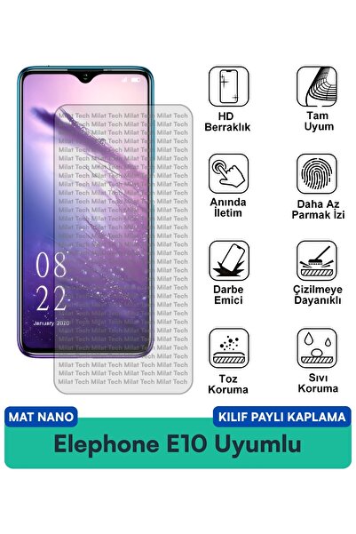 Milat Tech حافظة Elephone E10 مات نانو متوافقة مع طبقة حماية الشاشة مقاومة لل...