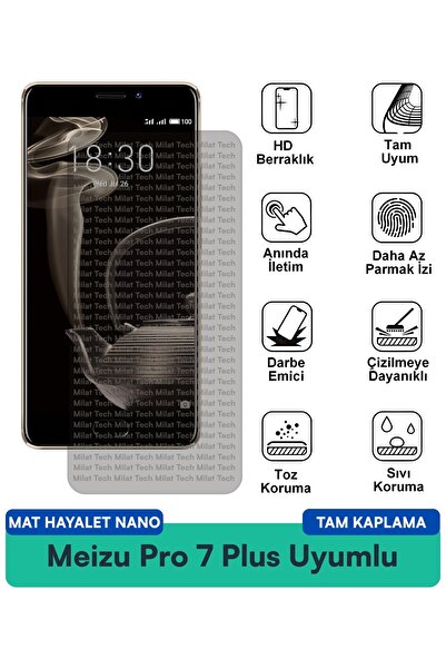 Milat Tech طبقة حماية للشاشة من Meizu Pro 7 Plus Matte Ghost Nano مقاومة للخد...