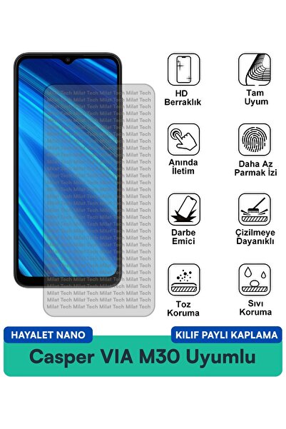 Milat Tech حافظة Casper VIA M30 Ghost Nano متوافقة مع طبقة حماية مقاومة للبقع...
