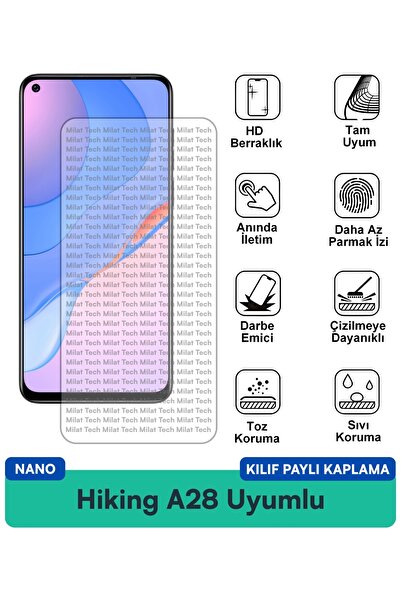 Milat Tech غطاء حماية للشاشة متوافق مع حافظة A28 Nano مقاوم للخدوش والصدمات