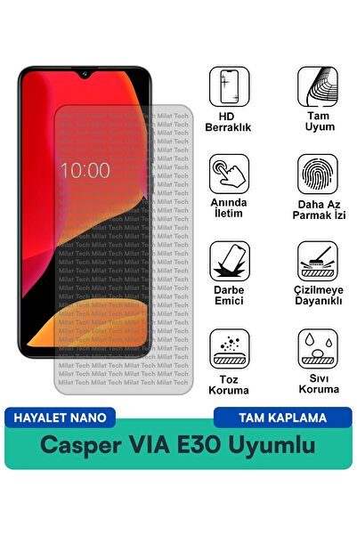 Milat Tech طبقة حماية للشاشة من Casper VIA E30 Hayalet Nano مقاومة للخدوش وال...
