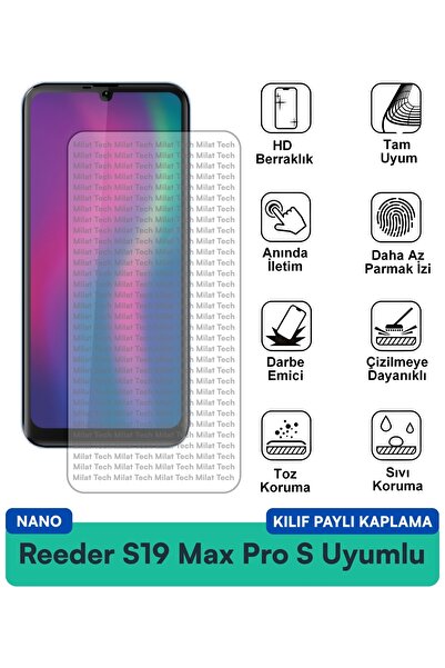 Milat Tech غطاء حماية Reeder S19 Max Pro S Edge Nano متوافق مع طبقة حماية الش...