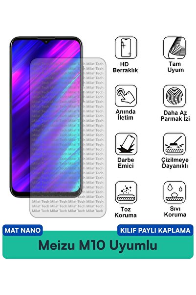 Milat Tech غطاء حماية نانو متوافق مع هاتف Meizu M10 مع طبقة حماية للشاشة مضاد...