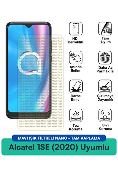 Milat Tech فيلم حماية للشاشة من النيون من أجل هاتف Alcatel 1SE (2020) مقاوم ل...
