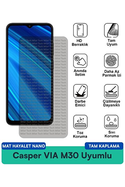 Milat Tech طبقة حماية للشاشة من Casper VIA M30 Mat Ghost Nano مقاومة للخدش وم...