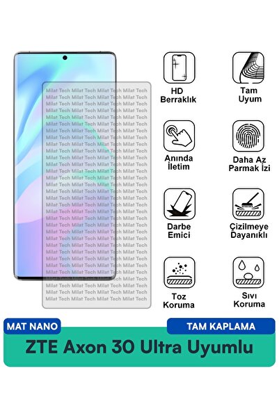 Milat Tech طبقة حماية للشاشة من ZTE Axon 30 Ultra Matte Nano مقاومة للخدوش وا...