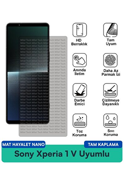 Milat Tech طبقة حماية للشاشة من سوني إكسبيريا 1 V مات جيلي نانو مقاومة للخدوش...