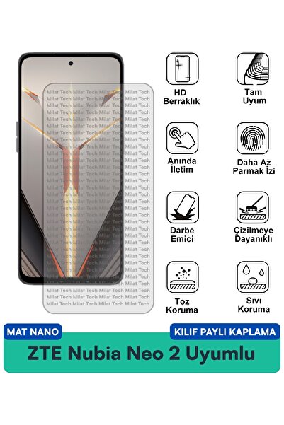 Milat Tech غطاء حماية نانو متوافق مع هاتف ZTE Nubia Neo 2 مع طبقة حماية للشاش...