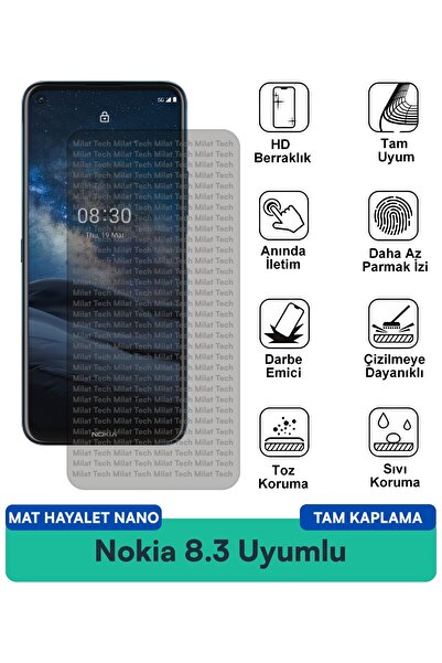 Milat Tech Nokia 8.3 Matte Ghost Nano Screen Protection Film Reduces Reflecti...