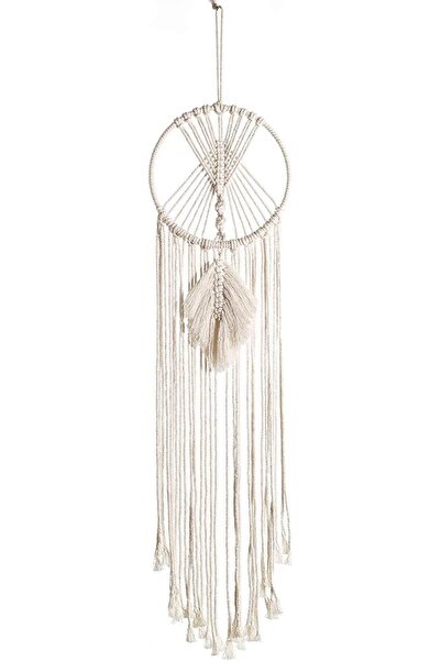 Generic Dreamcatcher Macrame Wall Hanging with Lighting - Bohemian Design Woven from Natural Cotton - Stylish Wall Decor