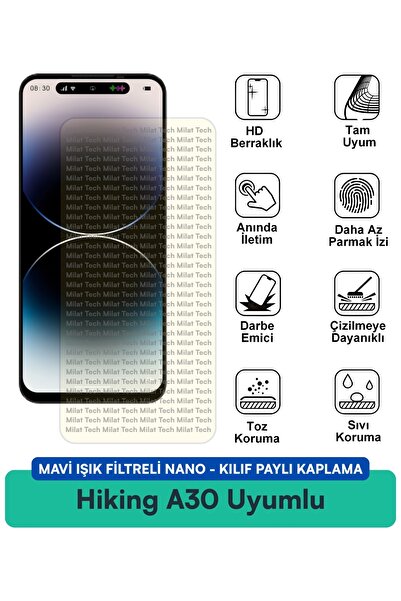 Milat Tech Hiking A30 Blue Light Filter Nano Case Compatible Screen Protectio...