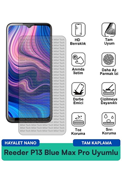 Milat Tech فيلم حماية الشاشة Reeder P13 Blue Max Pro Hayalet Nano مقاوم للخدو...