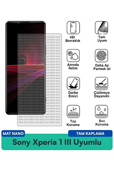 Milat Tech طبقة حماية للشاشة من سوني Xperia 1 III Matte Nano رؤية واضحة تقلل ...