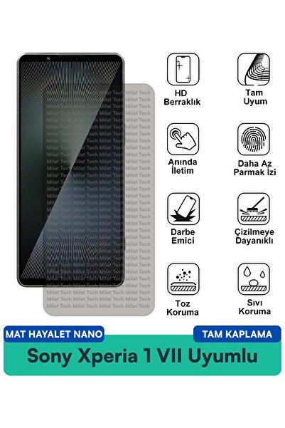 Milat Tech طبقة حماية للشاشة من سوني إكسبيريا 1 VII مات هايت نانو مقاومة للخد...