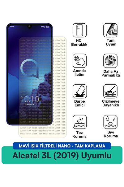 Milat Tech فيلم حماية للشاشة من النيون من ألكاتيل 3L (2019) مقاوم للخدوش والص...