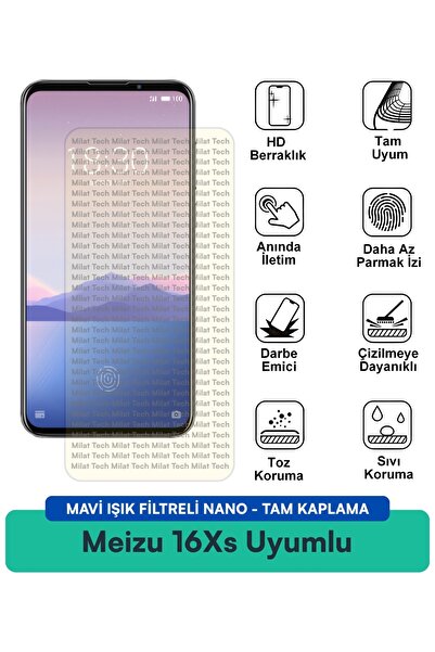 Milat Tech فيلم حماية شاشة نانو مزود بفلتر الضوء الأزرق من Meizu 16Xs مقاوم ل...