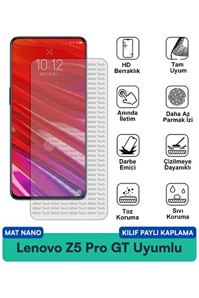 Milat Tech غطاء حماية نانو متوافق مع هاتف لينوفو Z5 برو، فيلم حماية للشاشة مق...