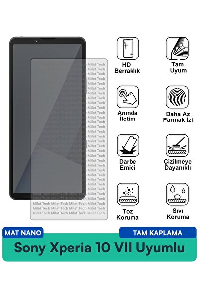 Milat Tech طبقة حماية للشاشة من سوني إكسبيريا 10 VII مات نانو مقاومة للخدوش و...