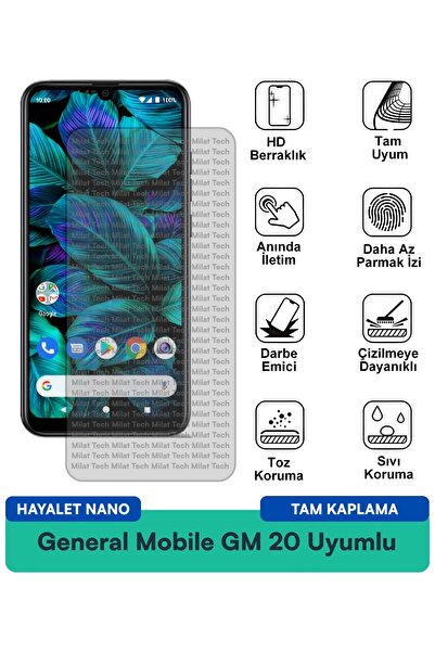 Milat Tech فيلم حماية الشاشة جنرال موبايل GM 20 هايلايت نانو مقاوم للخدوش وحم...