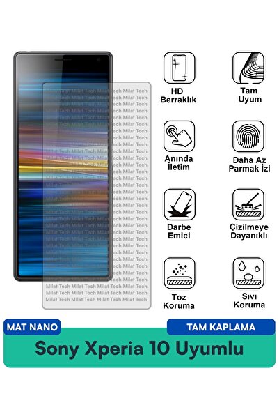 Milat Tech طبقة حماية للشاشة من سوني إكسبيريا 10 مات نانو مقاومة للخدوش والصدمات