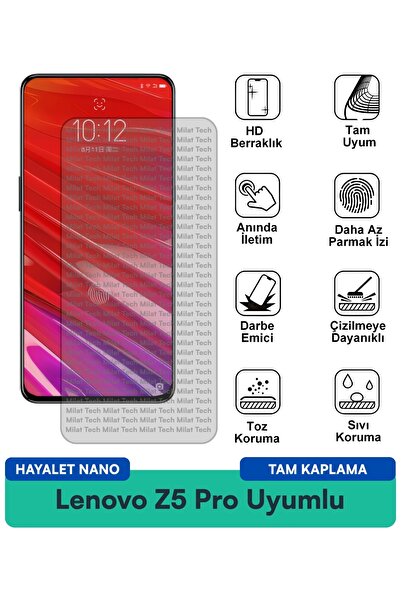 Milat Tech فيلم حماية الشاشة Lenovo Z5 Pro Ghost Nano مقاوم للخدوش والصدمات
