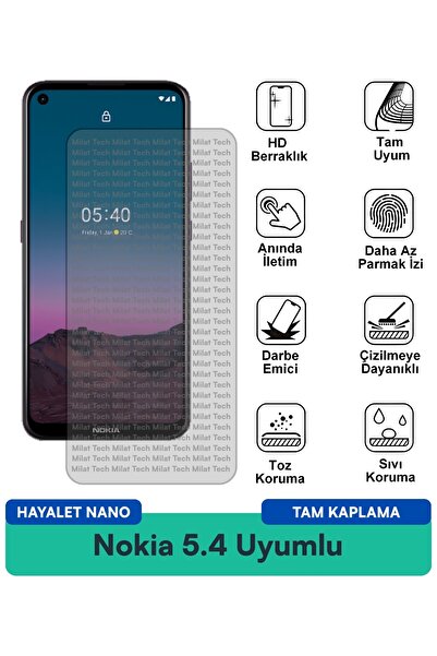 Milat Tech نوكيا 5.4 هايلايت نانو فيلم حماية للشاشة يحمي الخصوصية ويمنع بصمات...