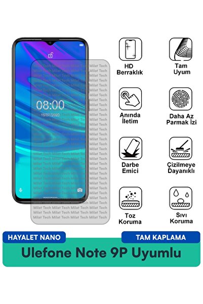 Milat Tech فيلم حماية الشاشة Ulefone Note 9P Hayalet Nano مقاوم للخدوش والصدمات