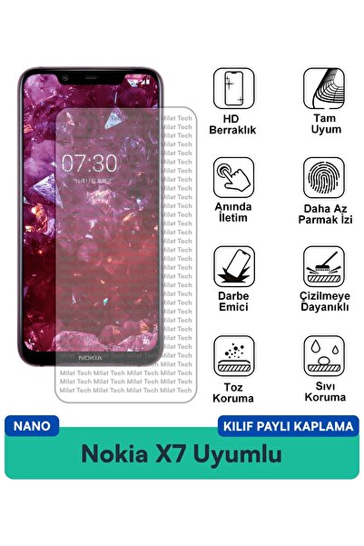Milat Tech غطاء حماية نوكيا X7 نانو متوافق مع فيلم حماية الشاشة مقاوم للخدوش ...