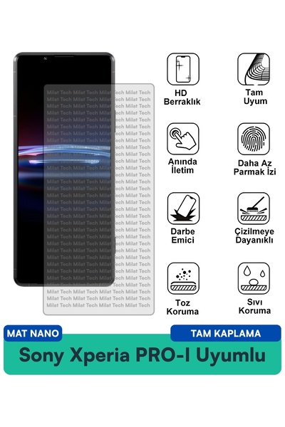 Milat Tech طبقة حماية للشاشة من سوني إكسبيريا برو-آي مات نانو مقاومة للخدوش و...