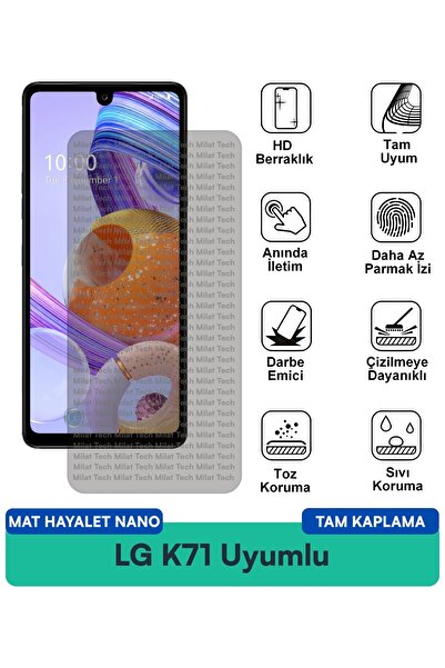 Milat Tech طبقة حماية للشاشة LG K71 Matte Ghost Nano مقاومة للخدوش