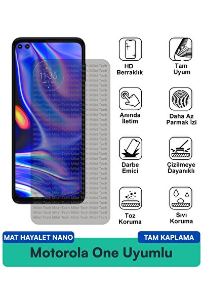 Milat Tech طبقة حماية للشاشة من Motorola One Matte Ghost Nano لحماية الخصوصية...