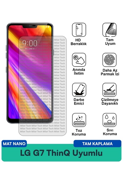 Milat Tech فيلم حماية الشاشة LG G7 ThinQ Mat Nano يقلل من إجهاد العين ومقاوم ...