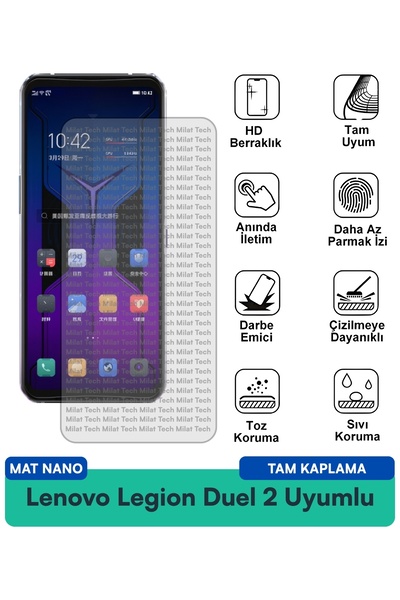 Milat Tech طبقة حماية للشاشة من Lenovo Legion Duel 2 Mat Nano مقاومة للخدوش و...