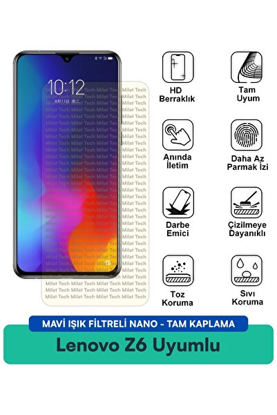 Milat Tech فيلم حماية الشاشة النانوي المزود بفلتر الضوء الأزرق من Lenovo Z6 ي...