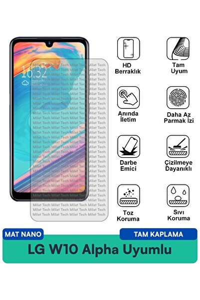Milat Tech طبقة حماية للشاشة من LG W10 Alpha Mat Nano مقاومة للخدوش والصدمات