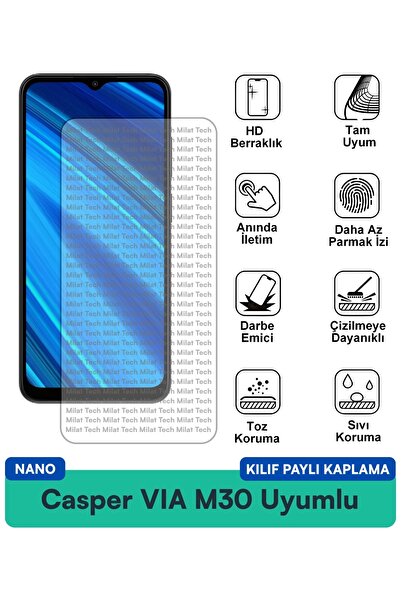 Milat Tech غطاء حماية شاشة متوافق مع Casper VIA M30 Nano، مقاوم للخدش، مقاوم ...