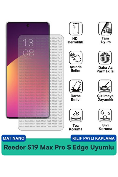 Milat Tech غطاء حماية نانو متوافق مع هاتف Reeder S19 Max Pro S مع طبقة حماية ...