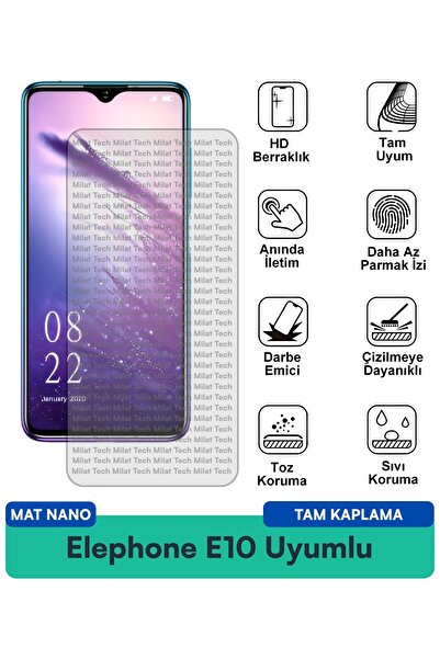 Milat Tech فيلم حماية الشاشة Elephone E10 Mat Nano مضاد للانعكاس ومتين ولا يس...