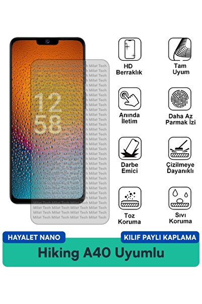 Milat Tech غطاء حماية شاشة متوافق مع هاتف Hiking A40 Ghost Nano مقاوم للخدوش ...