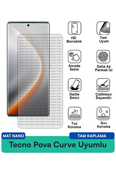Milat Tech طبقة حماية للشاشة من تكنو بوفا كيرف مات نانو، متينة ومقاومة للخدش ...