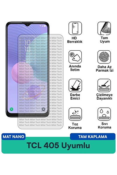 Milat Tech طبقة حماية للشاشة من TCL 405 Mat Nano مقاومة للخدوش والصدمات