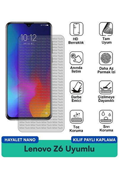 Milat Tech حافظة Lenovo Z6 Ghost Nano متوافقة مع حماية الخصوصية ومقاومة للبقع...