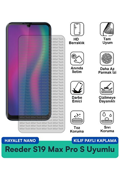 Milat Tech حافظة Reeder S19 Max Pro S Ghost Nano متوافقة مع واقي الشاشة وحماي...