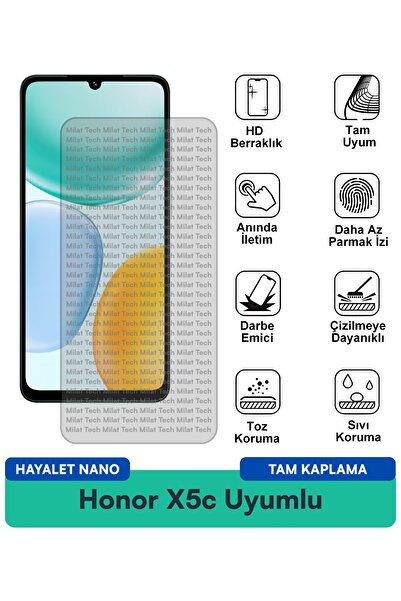 Milat Tech فيلم حماية الشاشة Honor X5c Hayalet Nano مقاوم للخدوش والصدمات